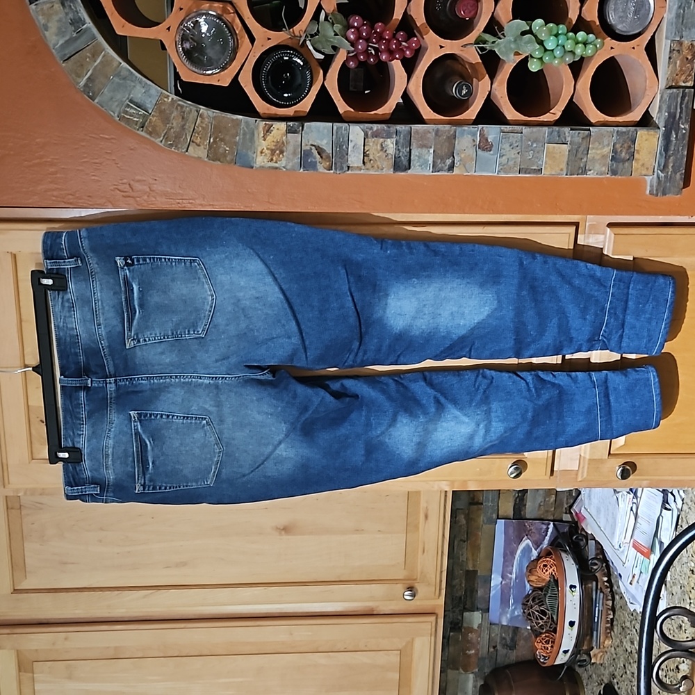 M Jeans By Maurices Distressed Blue Mid-Rise Jeans - Picture 2 of 4